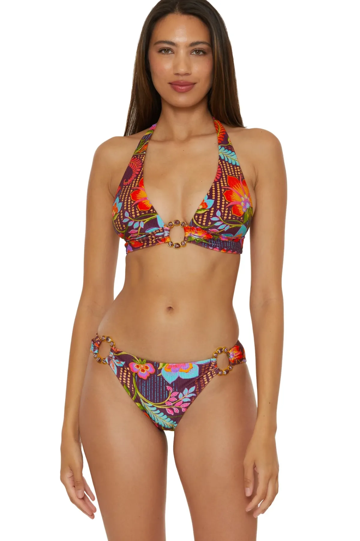 Becca by Rebecca Virtue Triangle|Halter-Mira Halter Bikini Top