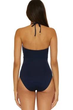 Trina Turk Halter|Plunge-Monaco Bandeau One Piece Swimsuit