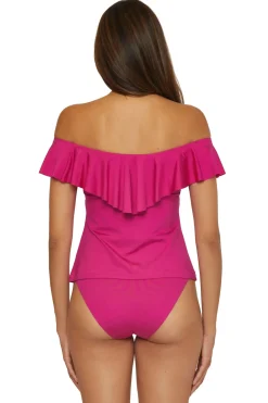 Trina Turk Bandeau|Tankinis-Monaco Off Shoulder Bandeau Tankini Top