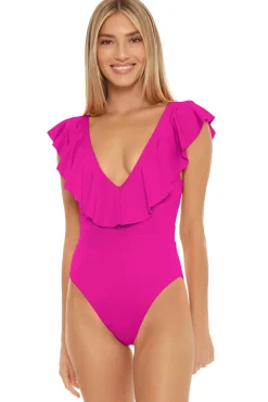 Trina Turk High Leg|Plunge-Monaco Plunge One Piece Swimsuit