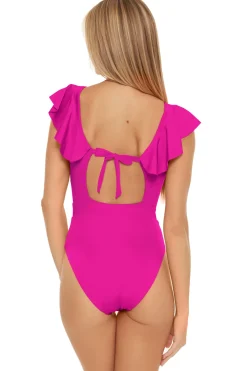 Trina Turk High Leg|Plunge-Monaco Plunge One Piece Swimsuit