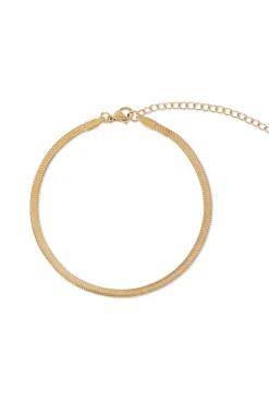 Ellie Vail Jewelry-Nic Herringbone Chain Anklet