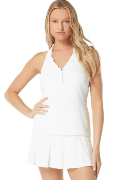 Beach House Tankinis-Nina Collared Tankini Top