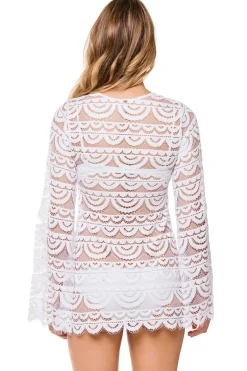 PQ Swim Tunics-Noah Crochet Lace-Up Tunic