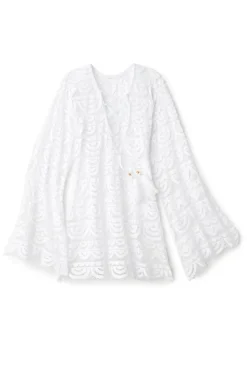PQ Swim Tunics-Noah Crochet Lace-Up Tunic