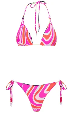 Maaji Triangle|Halter-Nyla Reversible Sliding Triangle Bikini Top