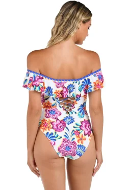 La Blanca Bandeau|One Pieces-Off Shoulder Bandeau One Piece Swimsuit