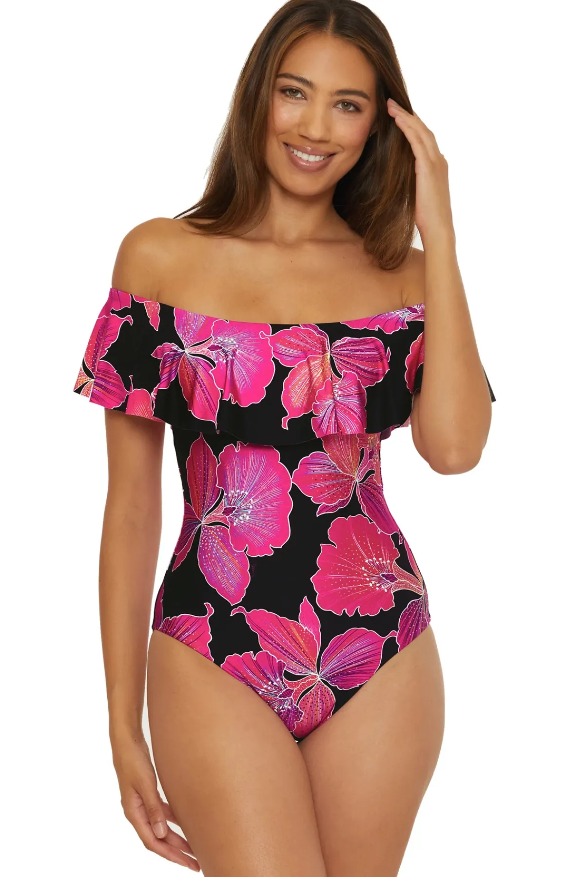 Trina Turk Bandeau|One Pieces-Off-The-Shoulder One Piece Swimsuit