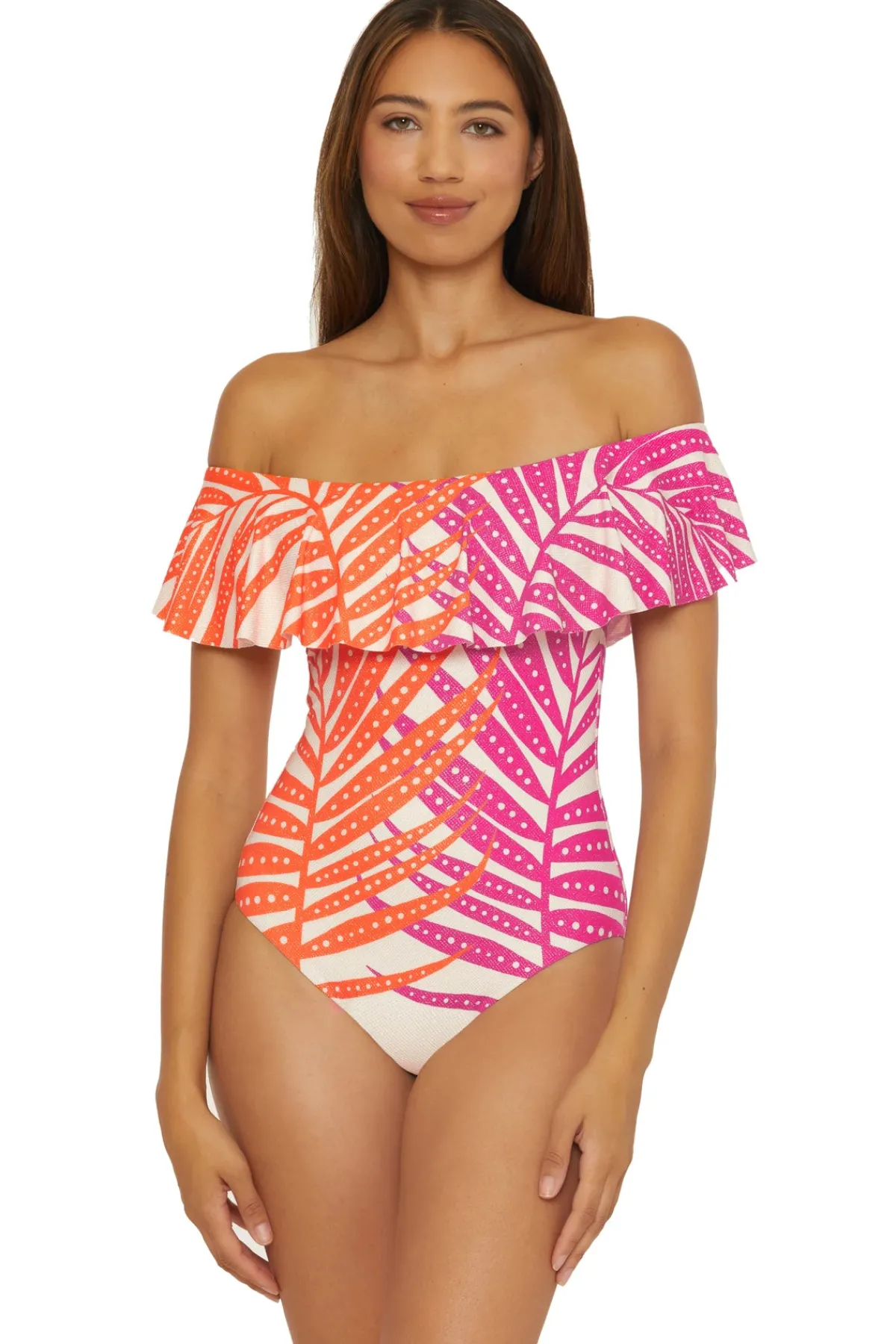 Trina Turk Bandeau|One Pieces-Off-The-Shoulder One Piece Swimsuit