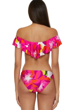 Trina Turk Bandeau|Bikinis-Off-The-Shoulder Ruffle Bandeau Bikini Top