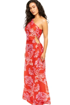 Kivari Sundresses-Asymmetrical Midi Dress