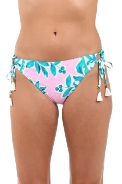 La Blanca Tie Side|Hipster-Opulent Palm Hipster Bikini Bottom
