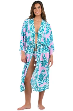 La Blanca Kimonos / Robes-Opulent Palm Kimono