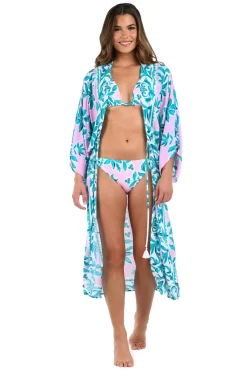 La Blanca Kimonos / Robes-Opulent Palm Kimono