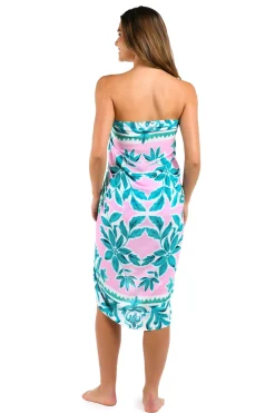 La Blanca Sarongs / Pareos-Opulent Palm Pareo Wrap Cover Up