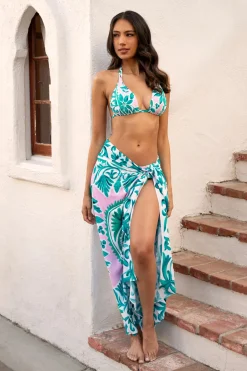 La Blanca Sarongs / Pareos-Opulent Palm Pareo Wrap Cover Up