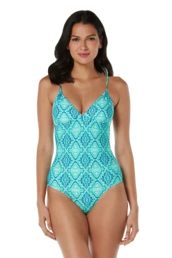 Helen Jon One Pieces-Over The Shoulder One Piece Swimsuit