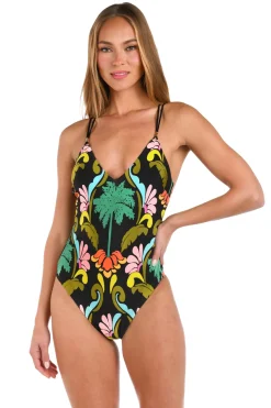 Sunshine 79 Plunge|One Pieces-Palm Mirage Plunge One Piece Swimsuit
