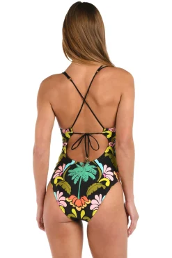 Sunshine 79 Plunge|One Pieces-Palm Mirage Plunge One Piece Swimsuit