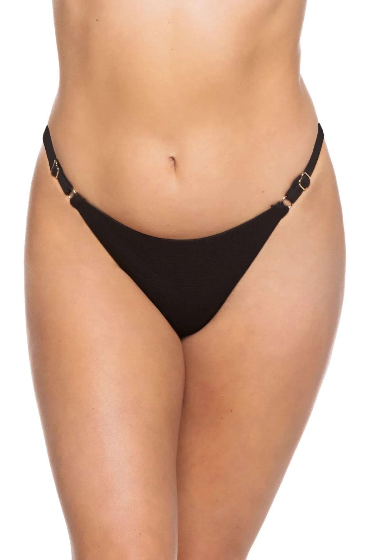 MaxSwim Brazilian / Cheeky|Bikinis-Parker Textured Tab Side Brazilian Bikini Bottom