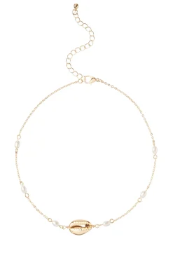 Cara Couture Jewelry-Pearl Cowrie Necklace