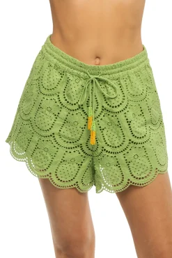Farm Rio Bottoms-Pineapple Eyelet Shorts