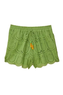 Farm Rio Bottoms-Pineapple Eyelet Shorts