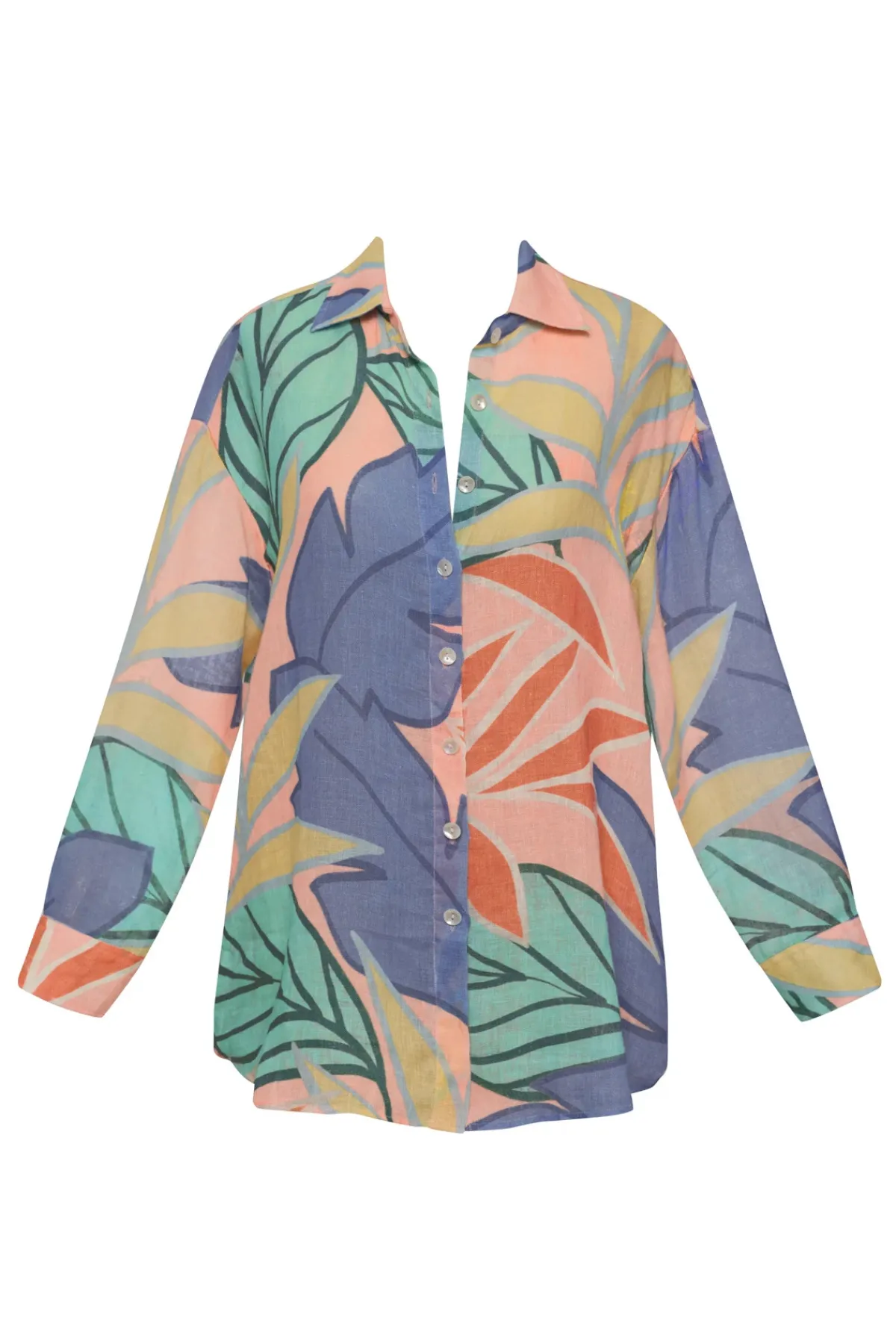 Vitamin A Shirt Dresses-Playa Button Down Shirt Dress