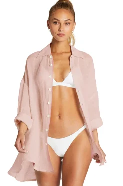 Vitamin A Shirt Dresses-Playa Button Down Shirt Dress