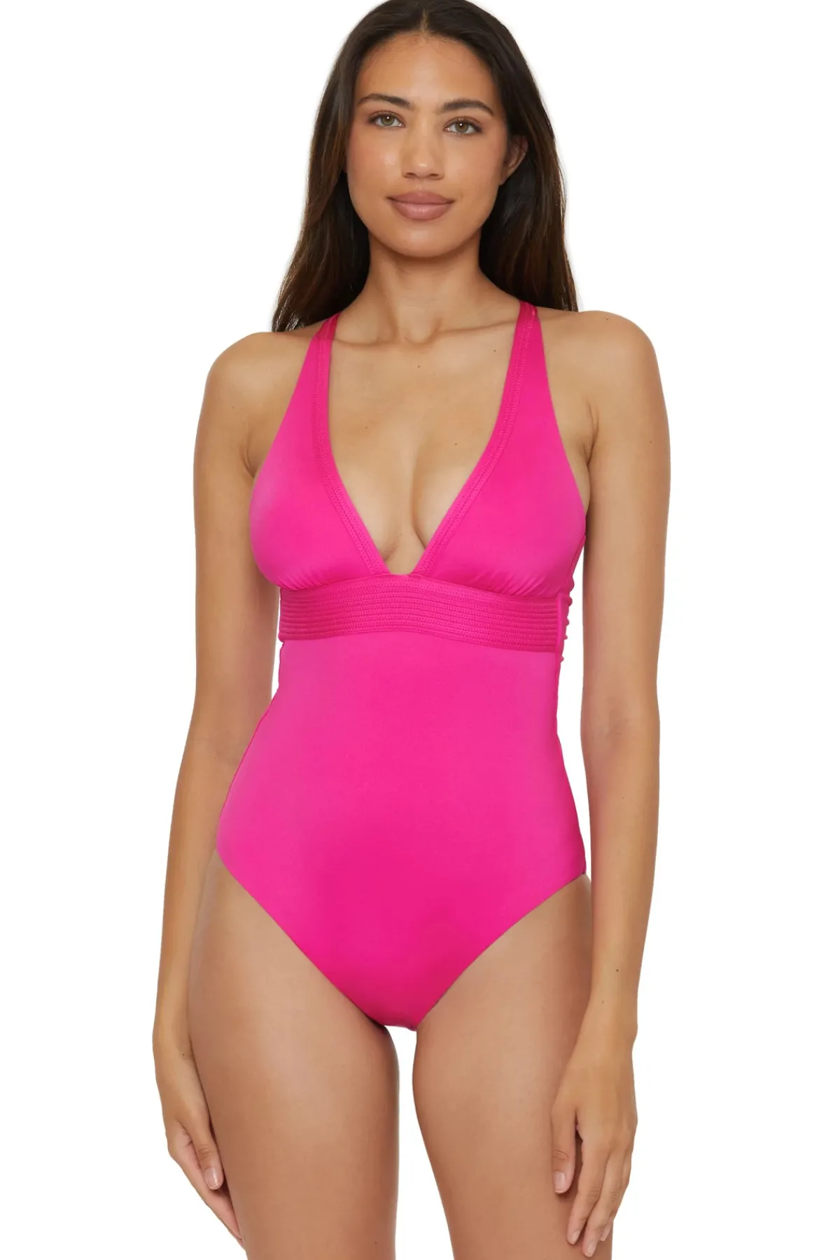 Trina Turk Plunge|One Pieces-Plunge One Piece Swimsuit