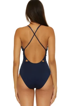 Trina Turk Plunge|One Pieces-Plunge One Piece Swimsuit