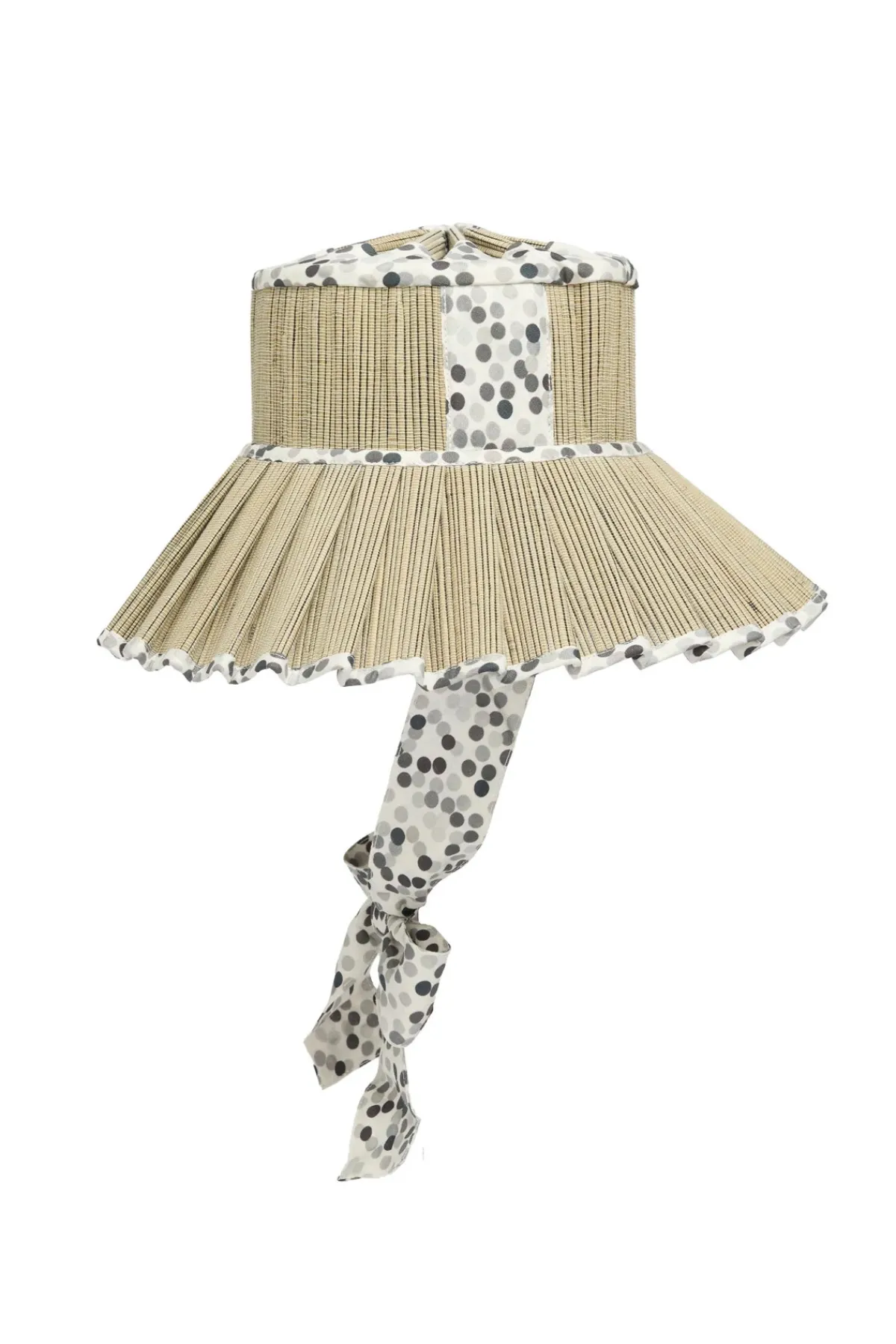 Lorna Murray Hats-Polka Monochrome Luxe Ravello Hat