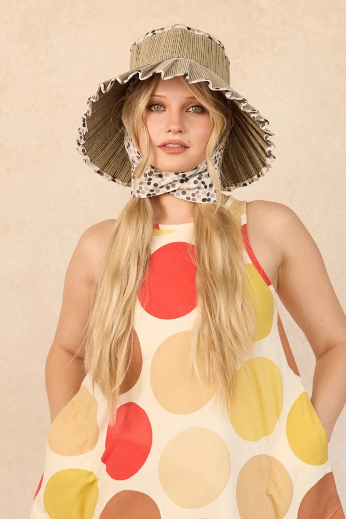 Lorna Murray Hats-Polka Monochrome Luxe Ravello Hat