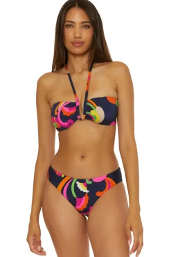 Trina Turk Halter|Bikinis-Poolside Swirl Bandeau Halter Bikini Top