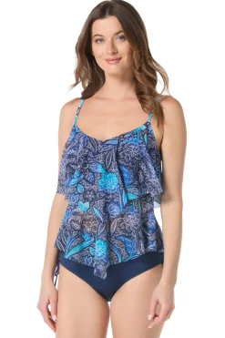 Beach House Tank|Tankinis-Portia Mesh Tankini Top