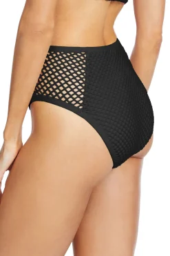 Robin Piccone High Waist|Bikinis-Pua Crochet High Waist Bikini Bottom