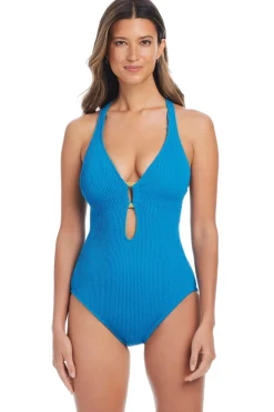 Bleu Rod Beattie Plunge|One Pieces-Pucker Up Plunge One Piece Swimsuit