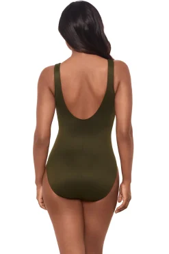 Miraclesuit One Pieces-Revelle Underwire Over The Shoulder One Piece Swimsuit