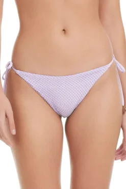 Red Carter Tie Side|Brazilian / Cheeky-Rhinestone Tie Side Brazilian Bikini Bottom
