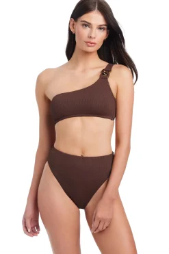 Sanctuary Bikinis-Ribbed Asymmetrical Bikini Top