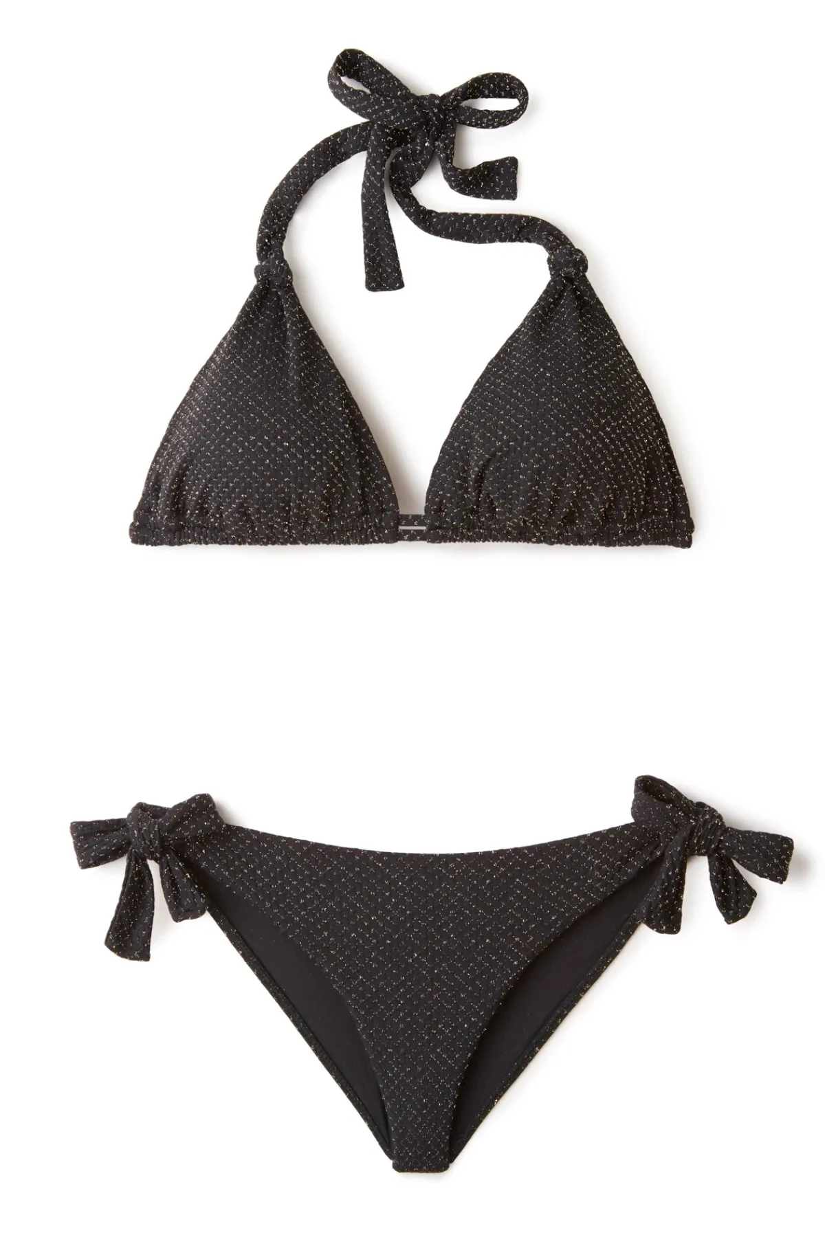MaxSwim Triangle|Halter-Riley Textured Halter Sliding Bikini Top