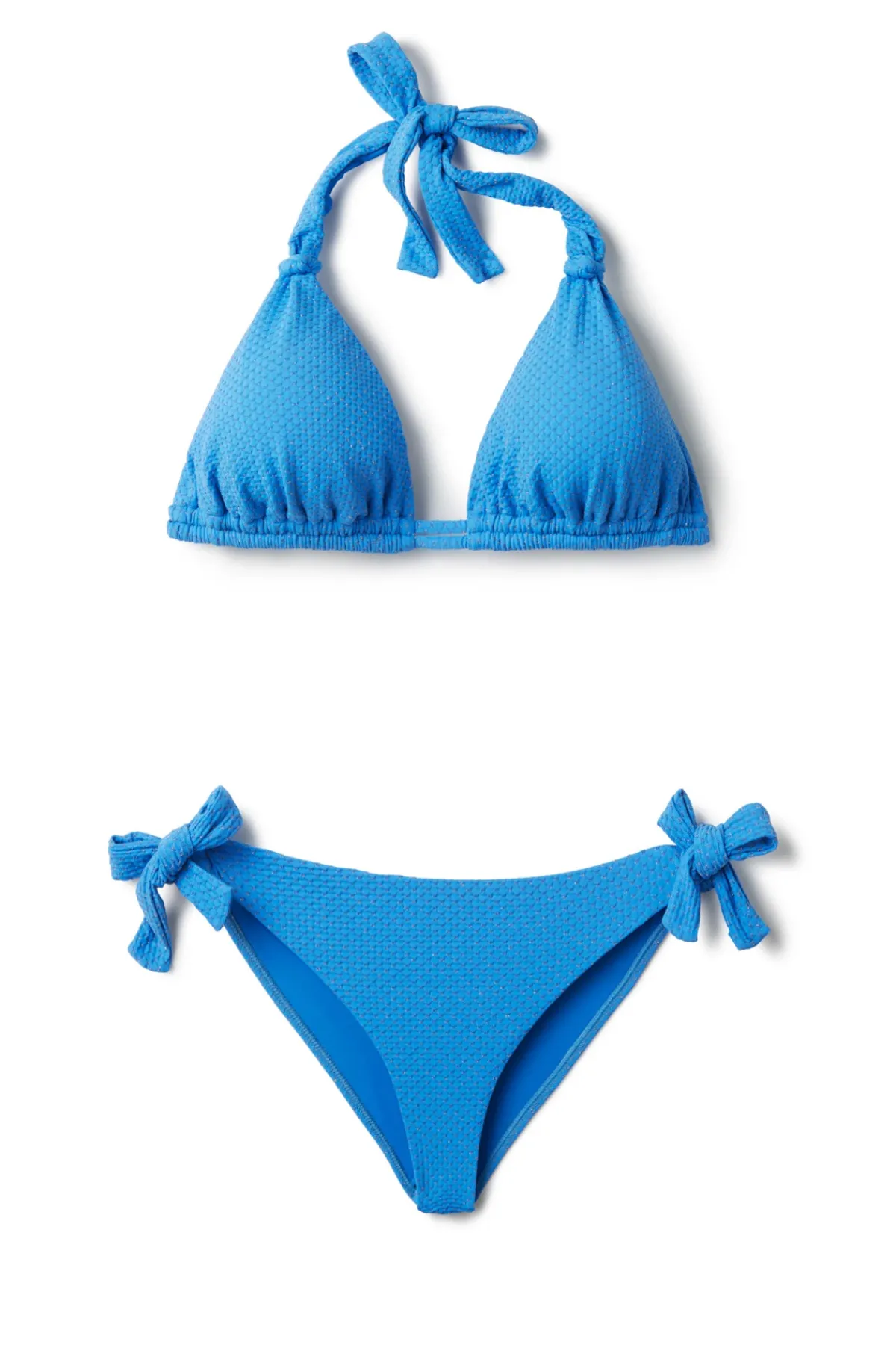 MaxSwim Triangle|Halter-Riley Textured Halter Sliding Bikini Top