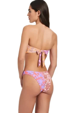 Red Carter Halter|Bandeau-Ring Bandeau Bikini Top