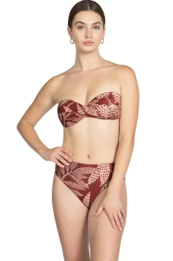 Robin Piccone Bandeau|Bikinis-Romy Twist Bandeau Bikini Top