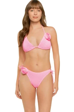 Love & Bikinis Triangle|Halter-Rose Jamaica Triangle Bikini Top