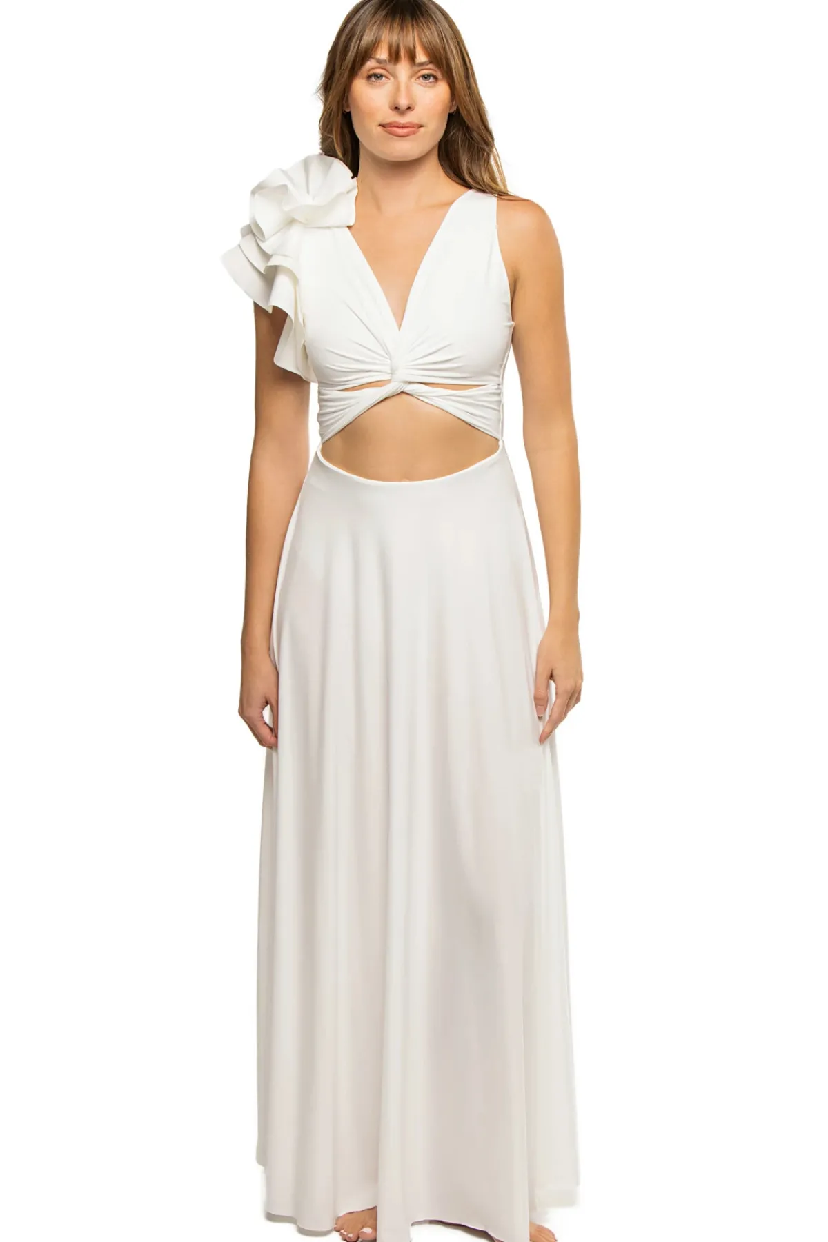 Maygel Coronel Sundresses-Ruffle Maxi Dress