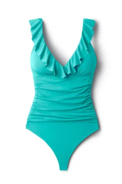 Cerulean Sea Tank|One Pieces-Ruffle One Piece Swimsuit