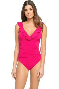 Cerulean Sea Tank|One Pieces-Ruffle One Piece Swimsuit