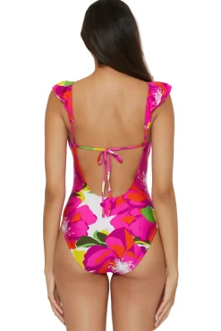 Trina Turk Plunge|One Pieces-Ruffle One Piece Swimsuit