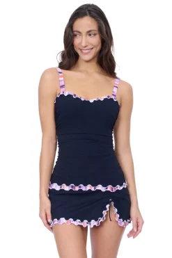 Profile by Gottex Tank|Tankinis-Ruffled Trim Tankini Top (D Cup)